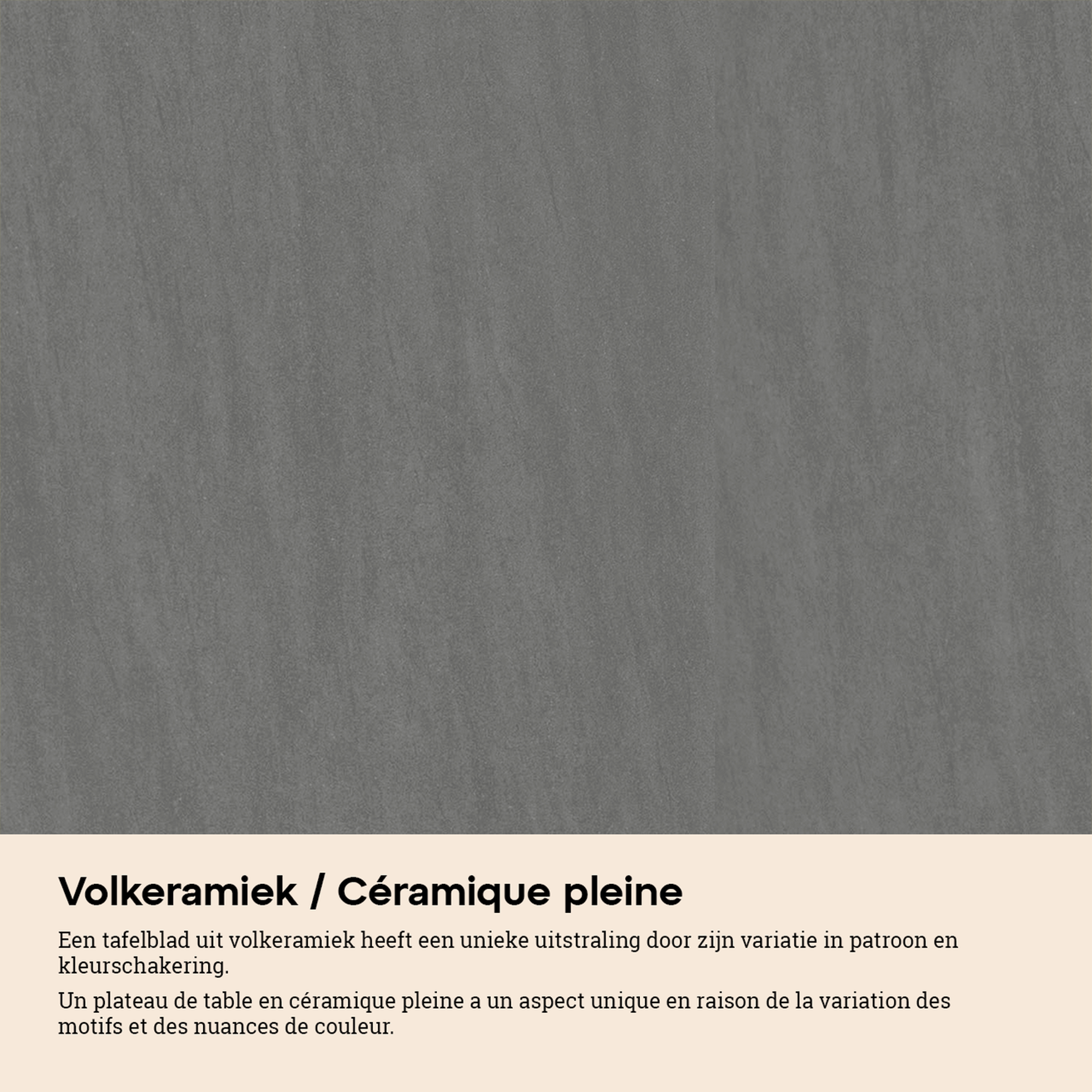 Fano tuintafel in zwart aluminium en volkeramiek basalt black - Dia. 148 x H 75 cm