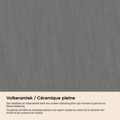 Table de jardin Cesano en aluminium noir et céramique pleine basalt black - Lg 240 x Larg. 100 x H 75 cm