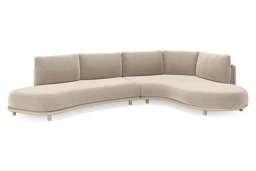 Chaise longue rechts + 2-zit organisch