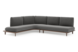 Chaise longue rechts + 2-zit