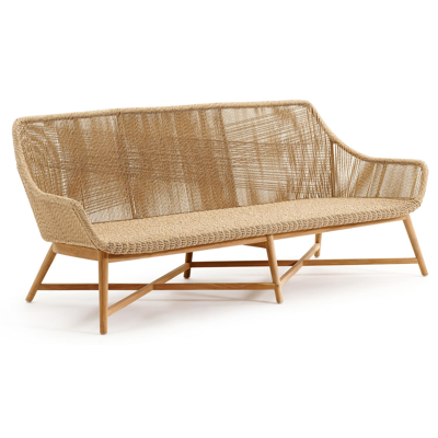 Borgo loungezetel 3-zit in teak en wicker