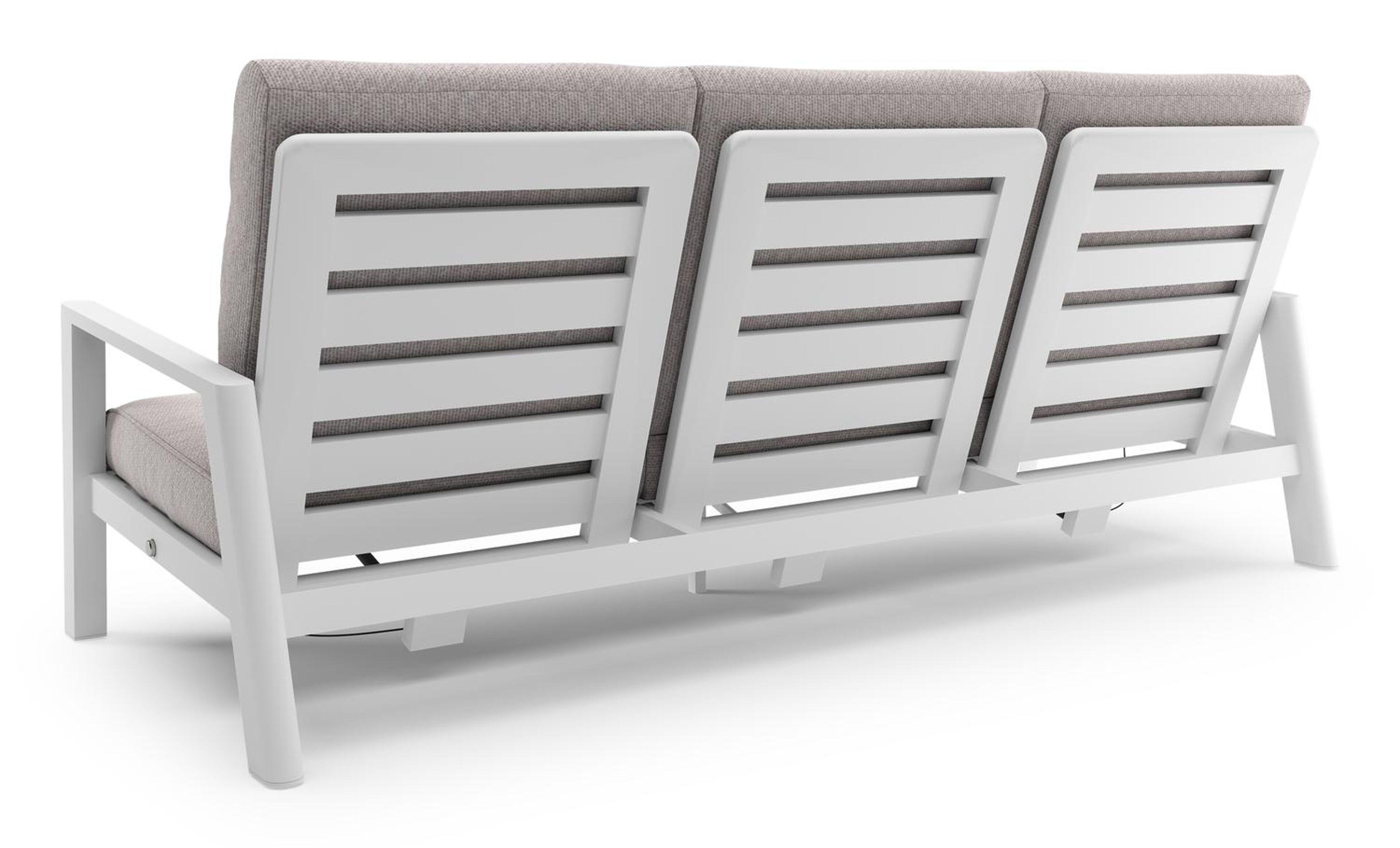 Cirello loungebank in wit aluminium met wander gobi all weather sunbrella® luxe kussen