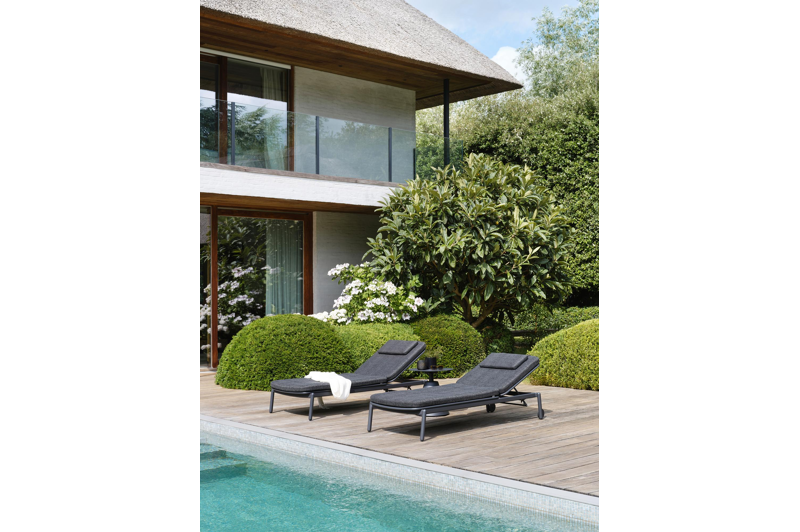 Table d'appoint Lucca en aluminium noir - Dia. 50 x H 50 cm