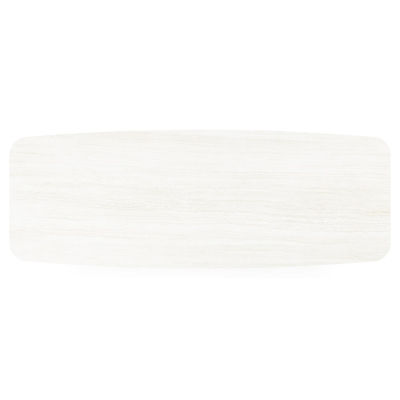 Pagino tuintafel bootvorm in zwart aluminium en volkeramiek calista - L 315 x B 115 x H 73 cm