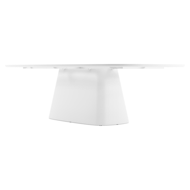 Amico tuintafel bombo xl in wit aluminium en volkeramiek Basalt Black - L 270 x B 148 x H 73.5 cm