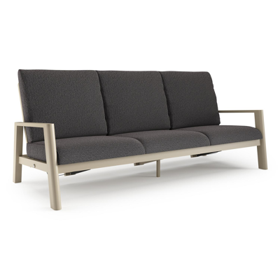 Cirello loungebank in beige aluminium met firenze tunder all weather solica kussen
