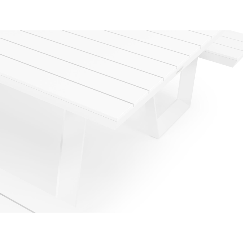 Altura picknicktafel in wit aluminium - L 220 x B 89 x H 74 cm