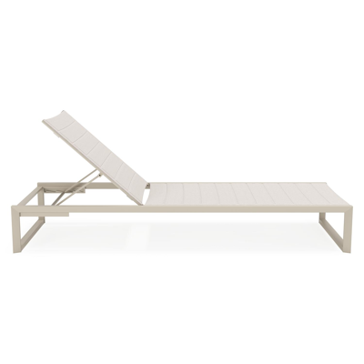 Cirello verstelbaar ligbed in beige aluminium en beige comfort textilene