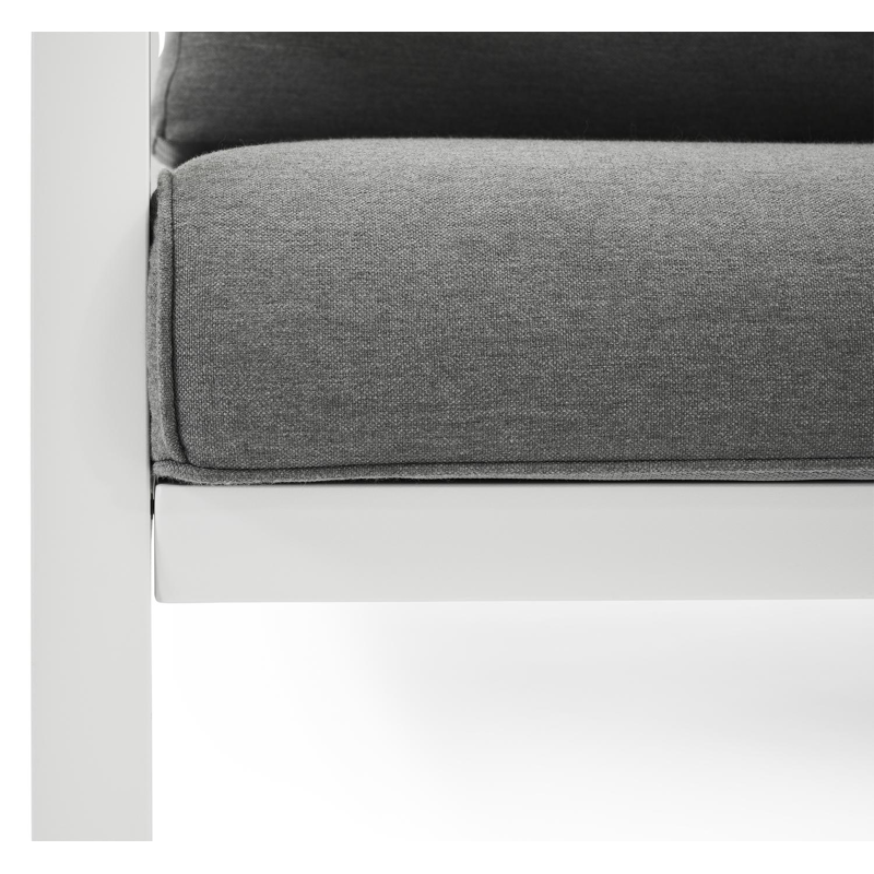 Zen'so loungeset in wit aluminium met grijs weather+ softtouch