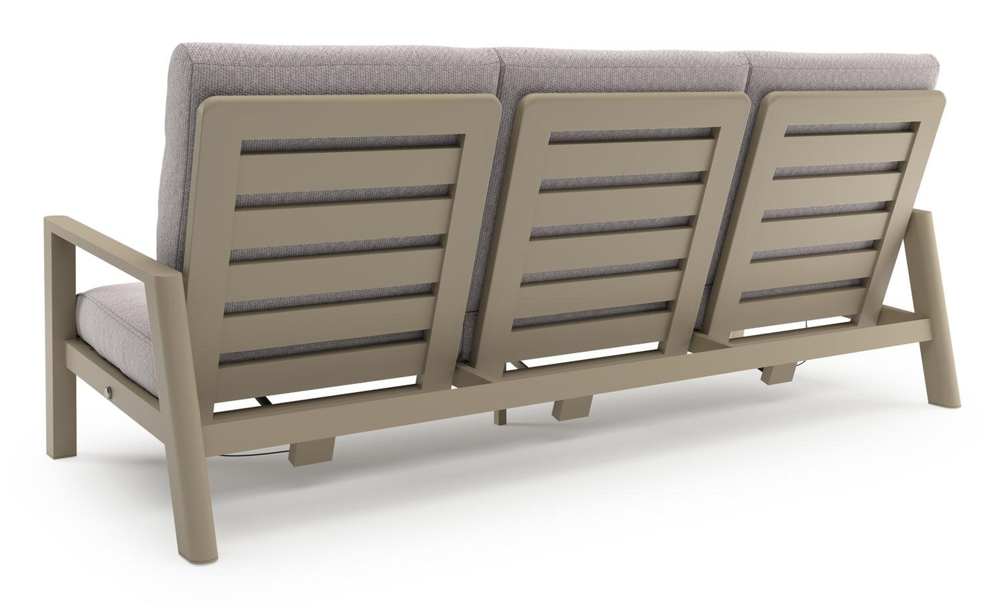 Cirello loungebank in beige aluminium met wander gobi all weather sunbrella® luxe kussen