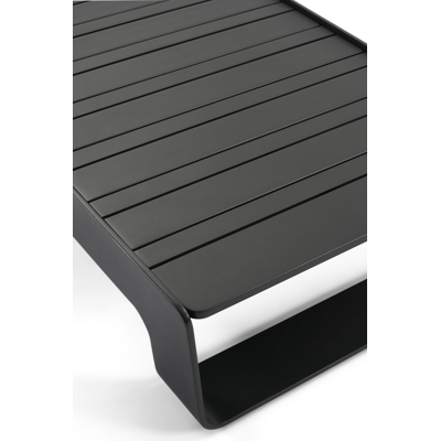 Atessa loungeset in zwart aluminium met grijs weather+ softtouch 