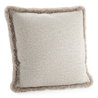 Sierkussen met franjes 45 x 45 cm in all weather solica firenze natural