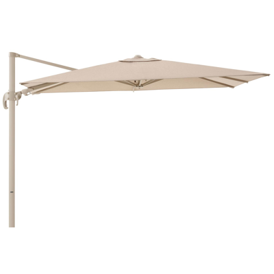 Avola zweefparasol met tiltfunctie in beige aluminium en rustic Weather+Softtouch parasoldoek - L1 200 x L2 300 cm (zonder voet)