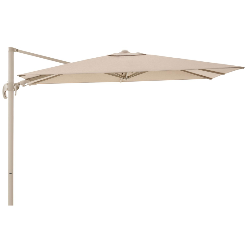 Avola zweefparasol met tiltfunctie in beige aluminium en rustic Weather+Softtouch parasoldoek - L1 200 x L2 300 cm (zonder voet)
