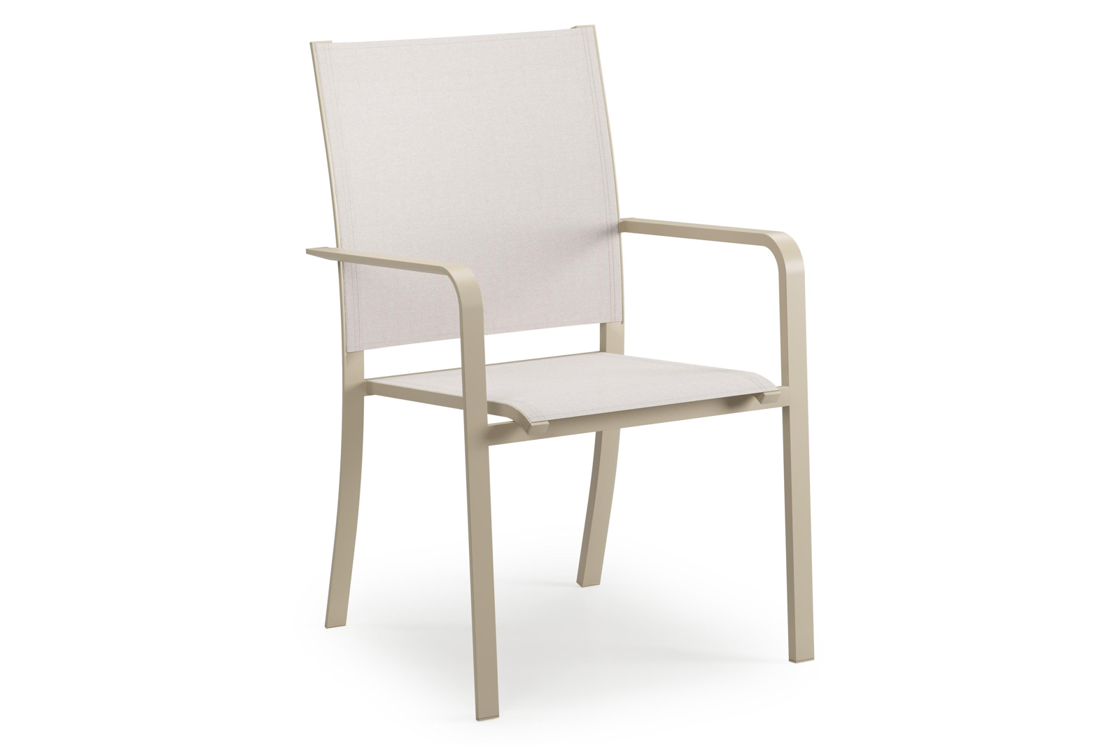 Calobra tuinstoel in beige aluminium en beige single textileen
