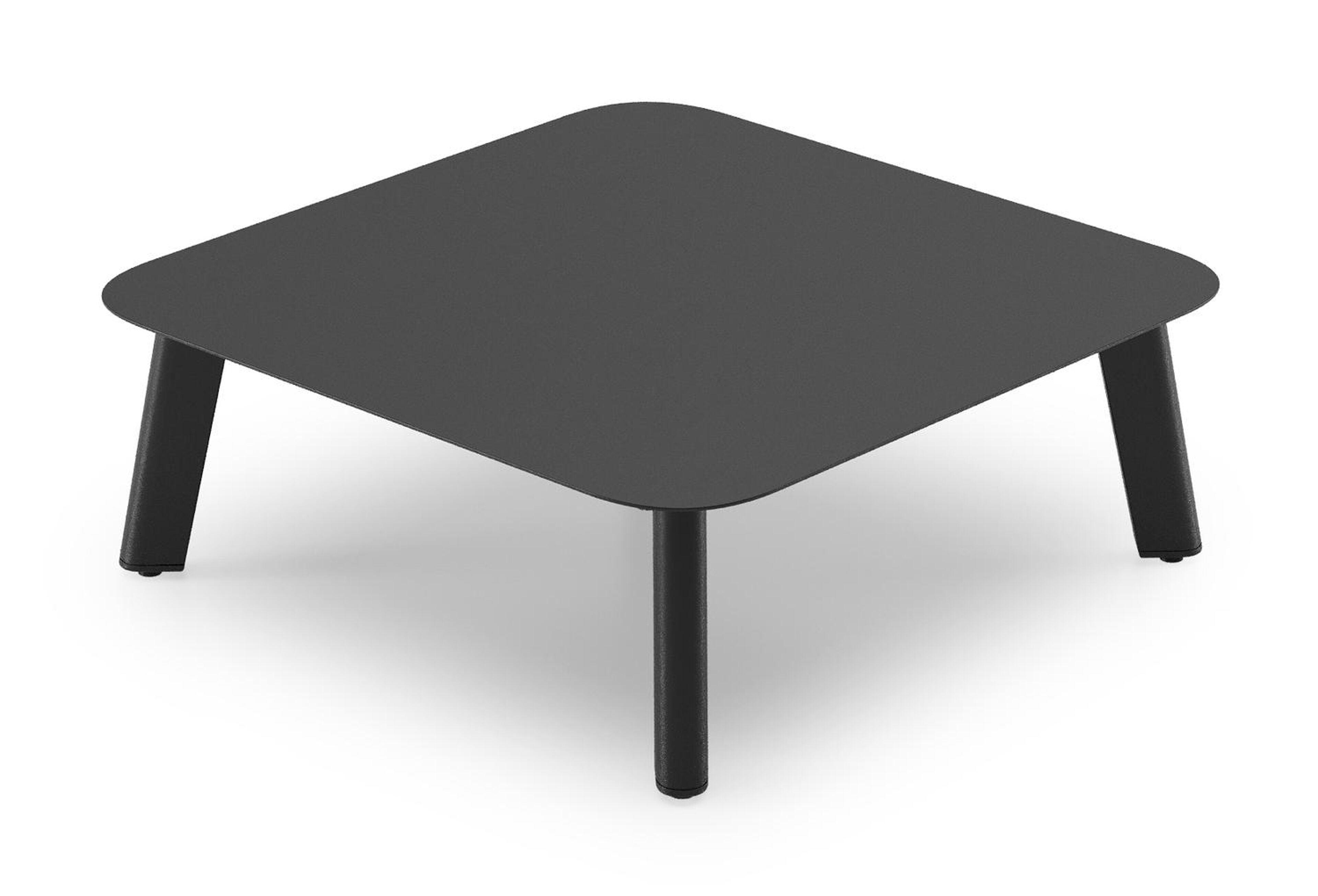 Table basse Mosa en aluminium noir - Lg. 64 x Lrg. 64 x Haut. 21 cm