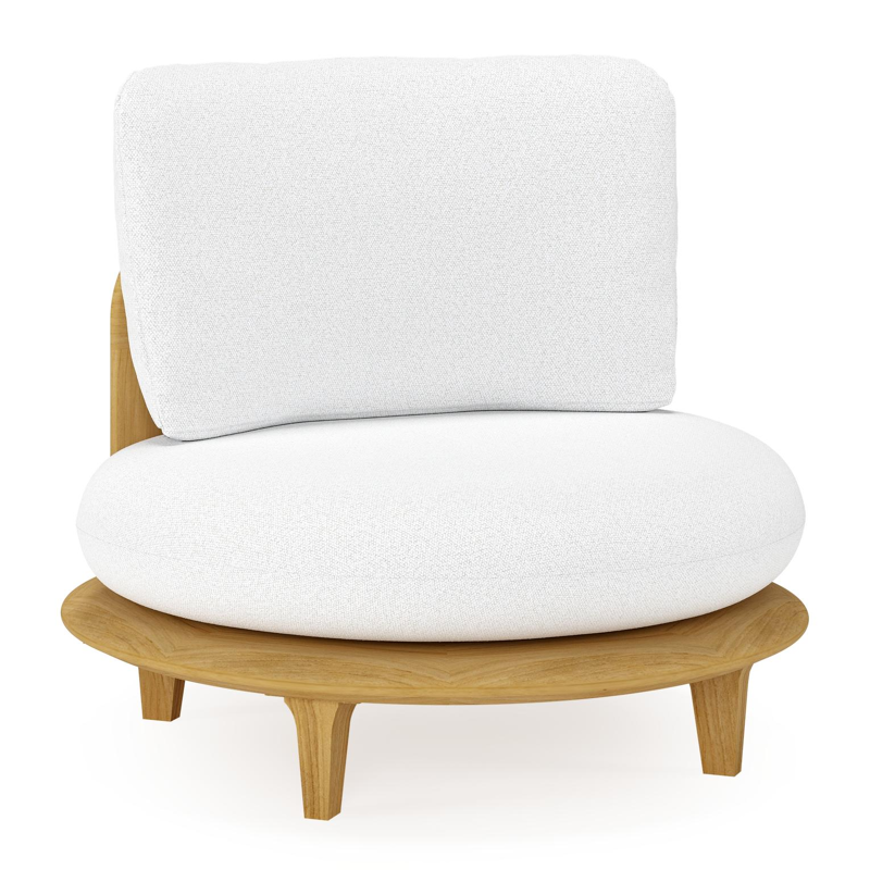 Bomero loungestoel in teak met ego birch all weather solica kussen