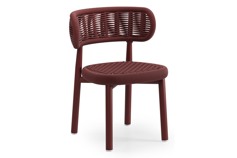 Lomo tuinstoel in ruby aluminium