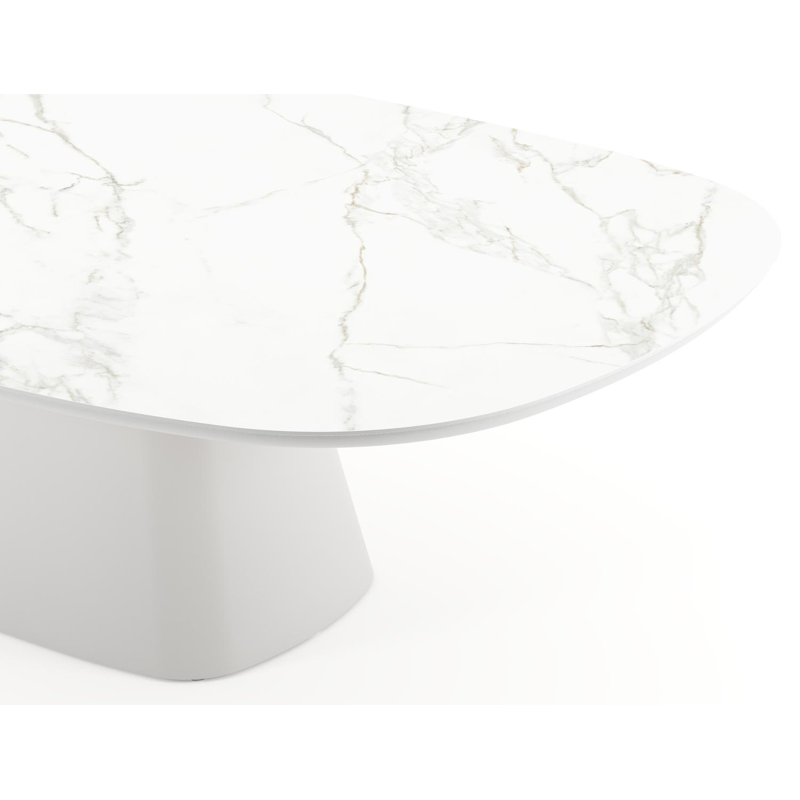 Amico tuintafel bombo xl in wit aluminium en volkeramiek Calacatta - L 270 x B 148 x H 74 cm