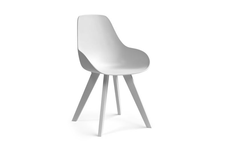 Mesa tuinstoel in wit aluminium en wit kunststof