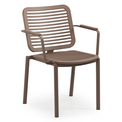 Fano tuinstoel in taupe aluminium