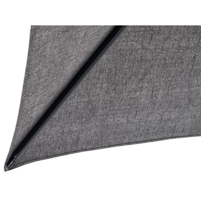 Minore zweefparasol met tiltfunctie in zwart aluminium met chartres drizzle all weather sunbrella® luxe parasoldoek - L1 280 x L2 370 cm (zonder voet)