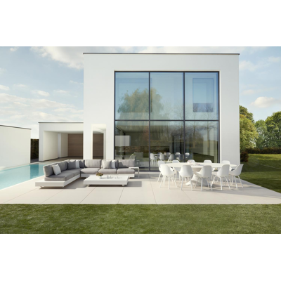 Chaise de jardin Cela in aluminium blanc et matière synthétique blanc