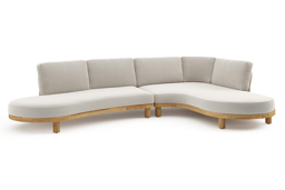 Chaise longue links + 2-zit organisch