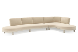 Chaise longue links + 3-zit organisch