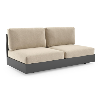 Como loungebank in zwart aluminium met althea chalk all weather cosytica kussen