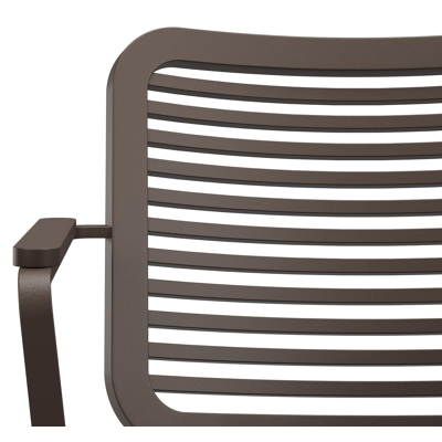 Fano tuinstoel in donkerbruin aluminium