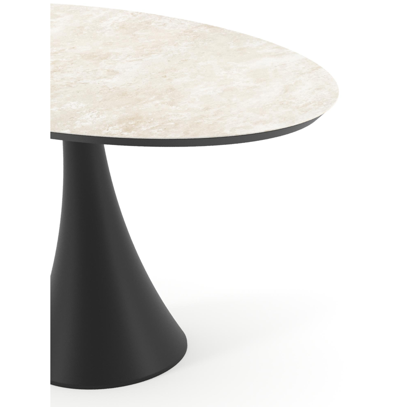 Fano tuintafel ovaal in zwart aluminium en volkeramiek Rapolano - L 140 x B 80 x H 74.5 cm