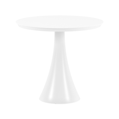 Fano tuintafel in wit aluminium en volkeramiek arctic white - Dia. 85 x H 75 cm