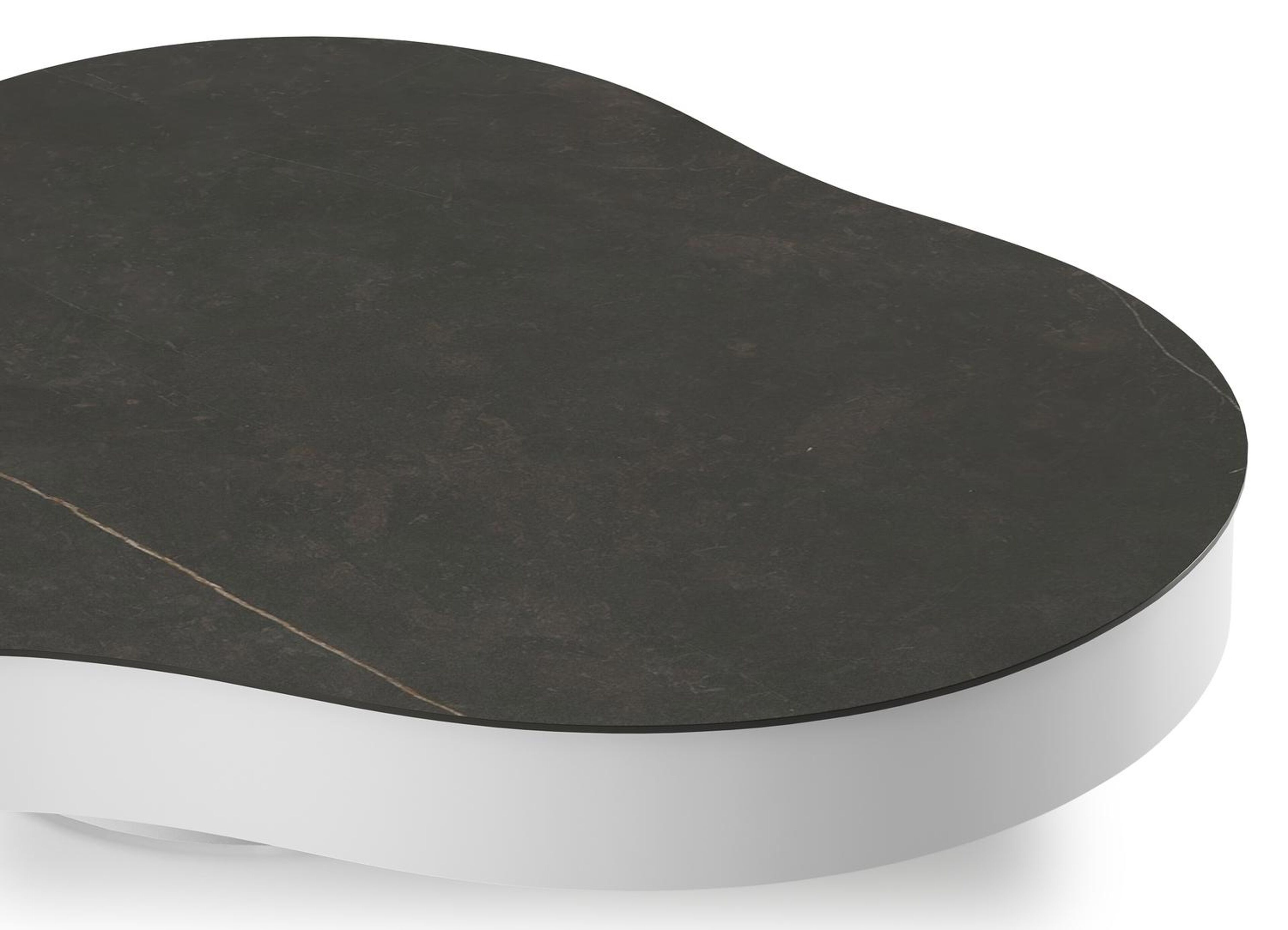 Lomano loungetafel cloud in wit aluminium en volkeramiek Calatorao - L 131 x B 108 x H 25 cm