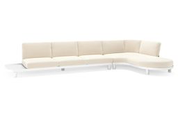 Chaise longue links + 3-zit