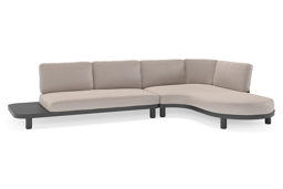 Chaise longue links + 2-zit