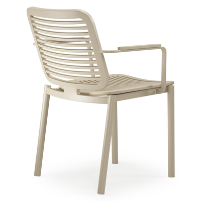 Fano tuinstoel in beige aluminium