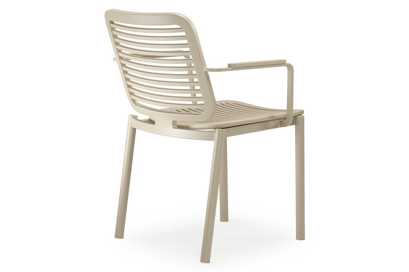 Fano tuinstoel in beige aluminium
