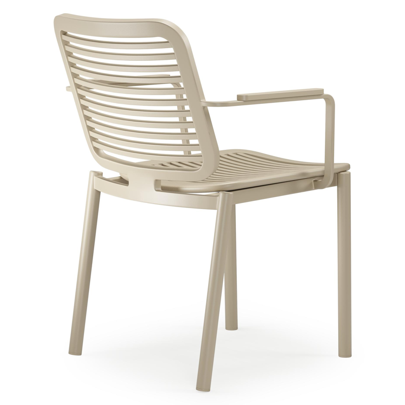 Fano tuinstoel in beige aluminium