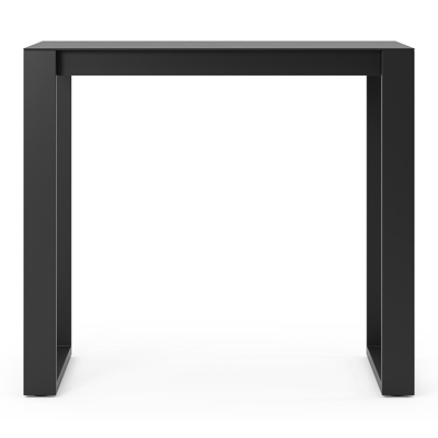 Verato bartafel in zwart aluminium en volkeramiek basalt black - L 120 x B 70 x H 106 cm