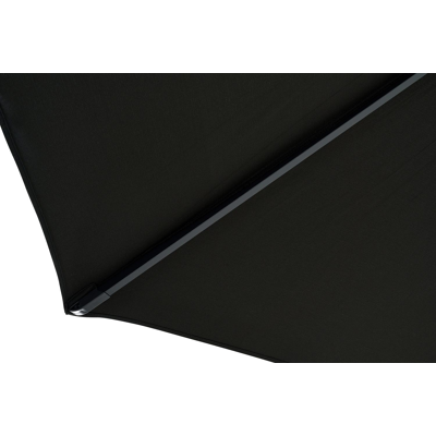 Viola staanparasol in zwart aluminium met zwart weather+ softtouch parasoldoek - Dia. 350 cm (met voet)