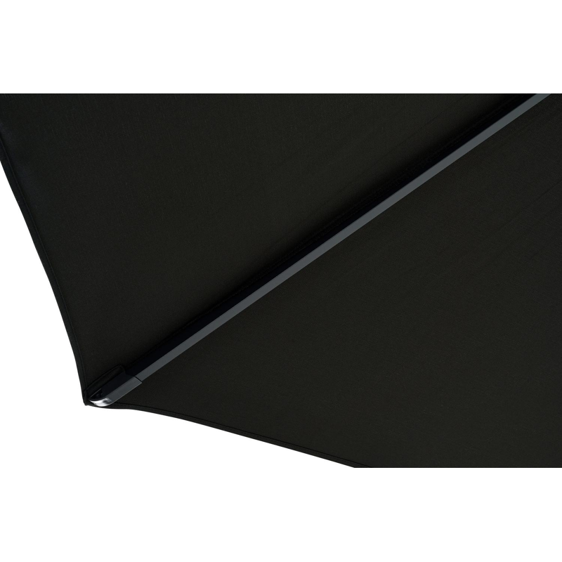 Parasol déporté Viola en aluminium noir avec toile de parasol en weather+ softtouch noir - Dia. 350 cm (sans pied de parasol)