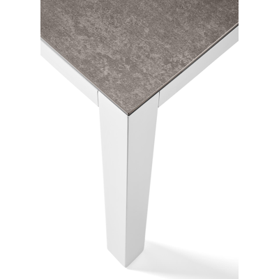 Tafelblad in volkeramiek op glas - Grijs - L 200  x B 100 cm