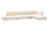 Chaise longue links + 3-zit