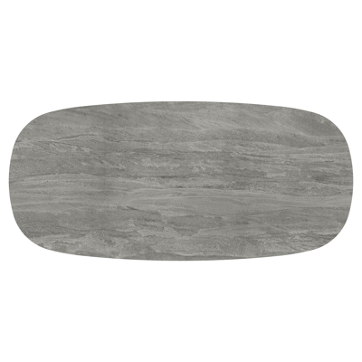 Amico tuintafel bombo in wit aluminium en volkeramiek Aspen Grey - L 270 x B 125 x H 73.5 cm