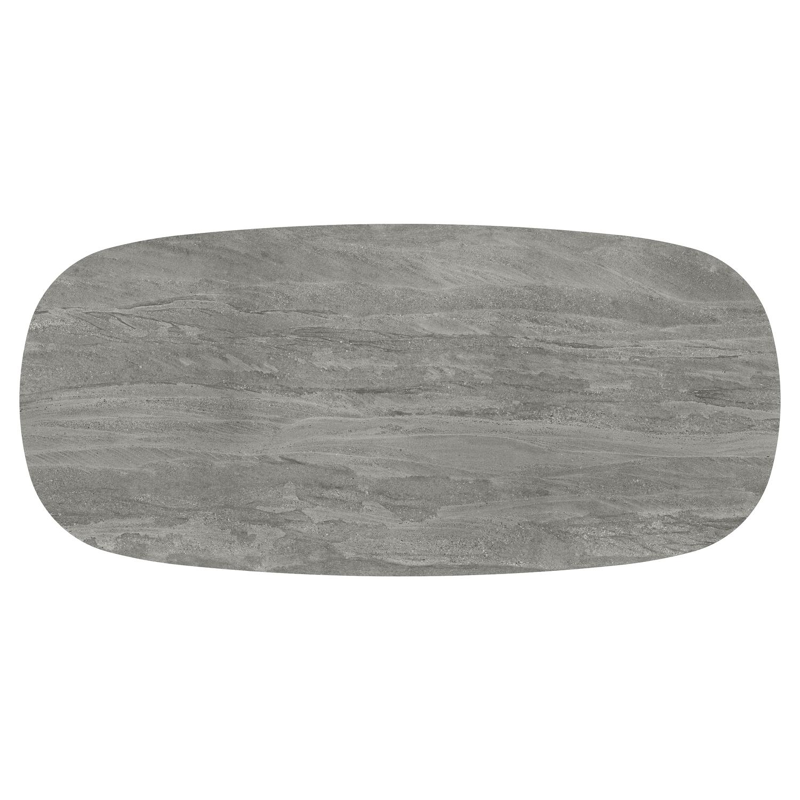 Amico tuintafel bombo in wit aluminium en volkeramiek Aspen Grey - L 270 x B 125 x H 73.5 cm