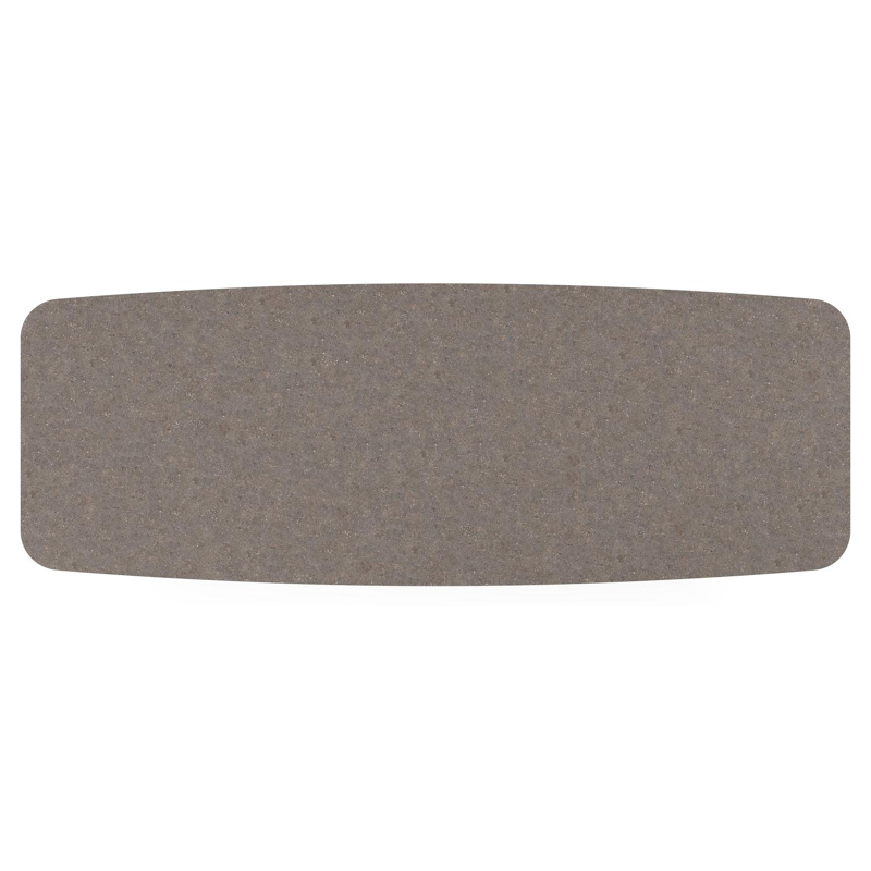 Pagino tuintafel bootvorm in wit aluminium en volkeramiek Wulong - L 315 x B 115 x H 73 cm