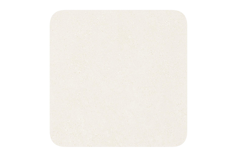 Table de jardin Fano inclinable carré arrondi en aluminium beige et céramique pleine beige - Lg. 85 x Lrg. 85 x Haut. 73 cm