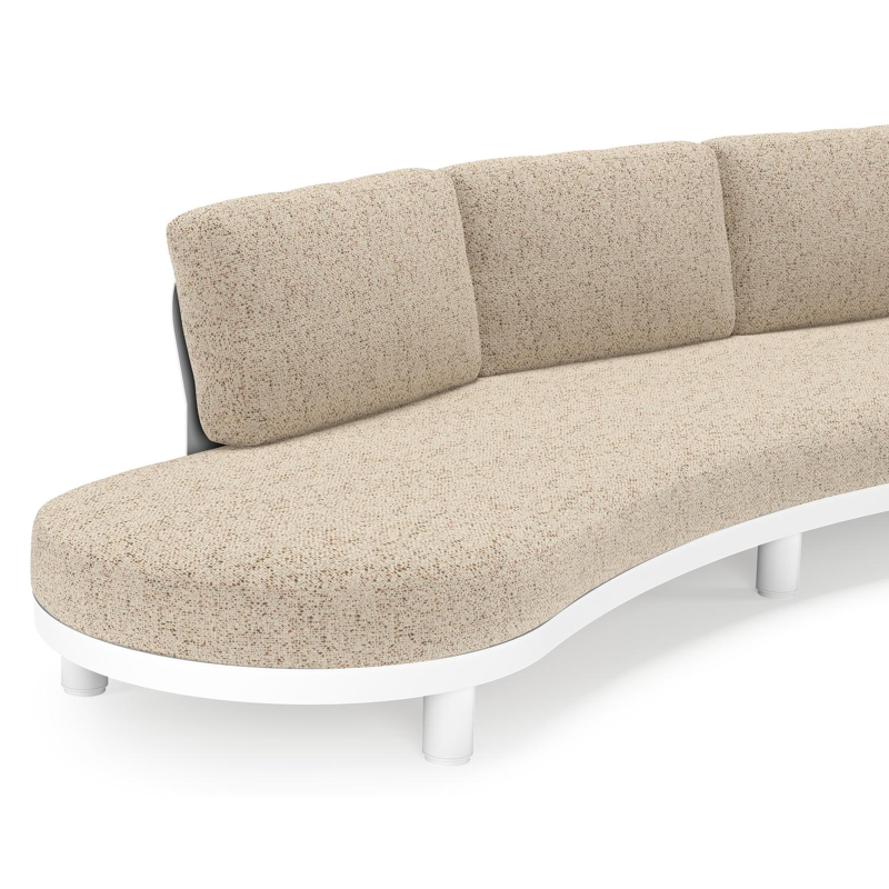 Donato loungebank in wit aluminium met all weather cosytica Bora Jungle kussen