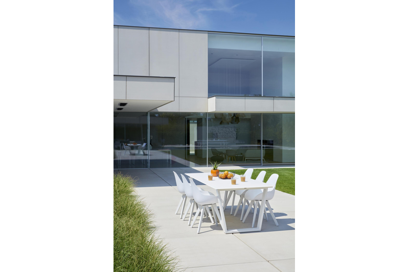 Mesa tuinstoel in wit aluminium en wit kunststof